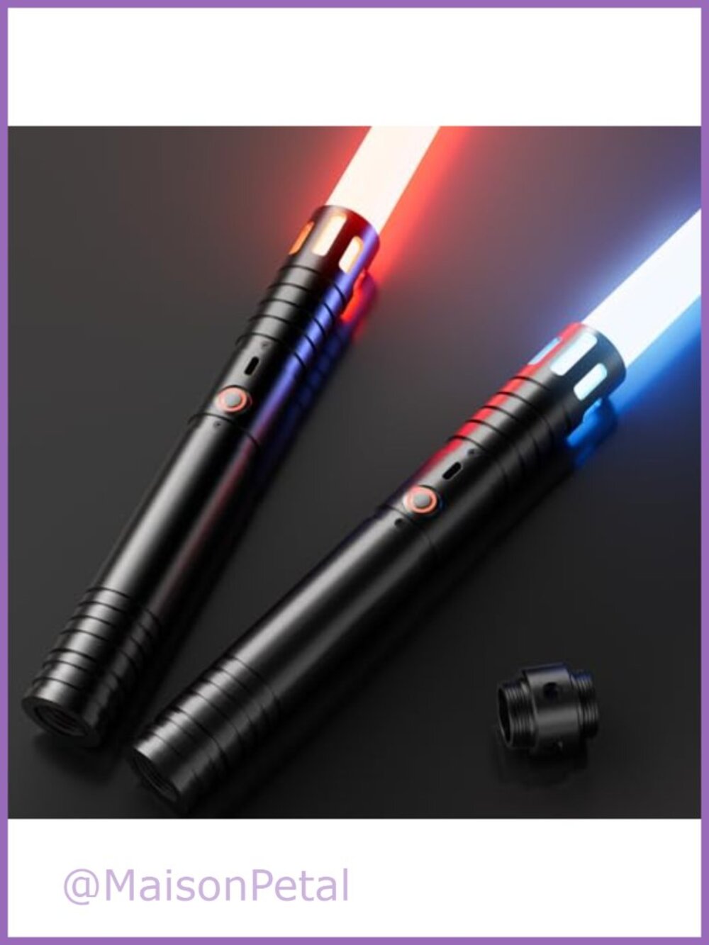 Double Lightsaber Set Metal Hilt Rechargeable Dueling Lightsaber for Adults